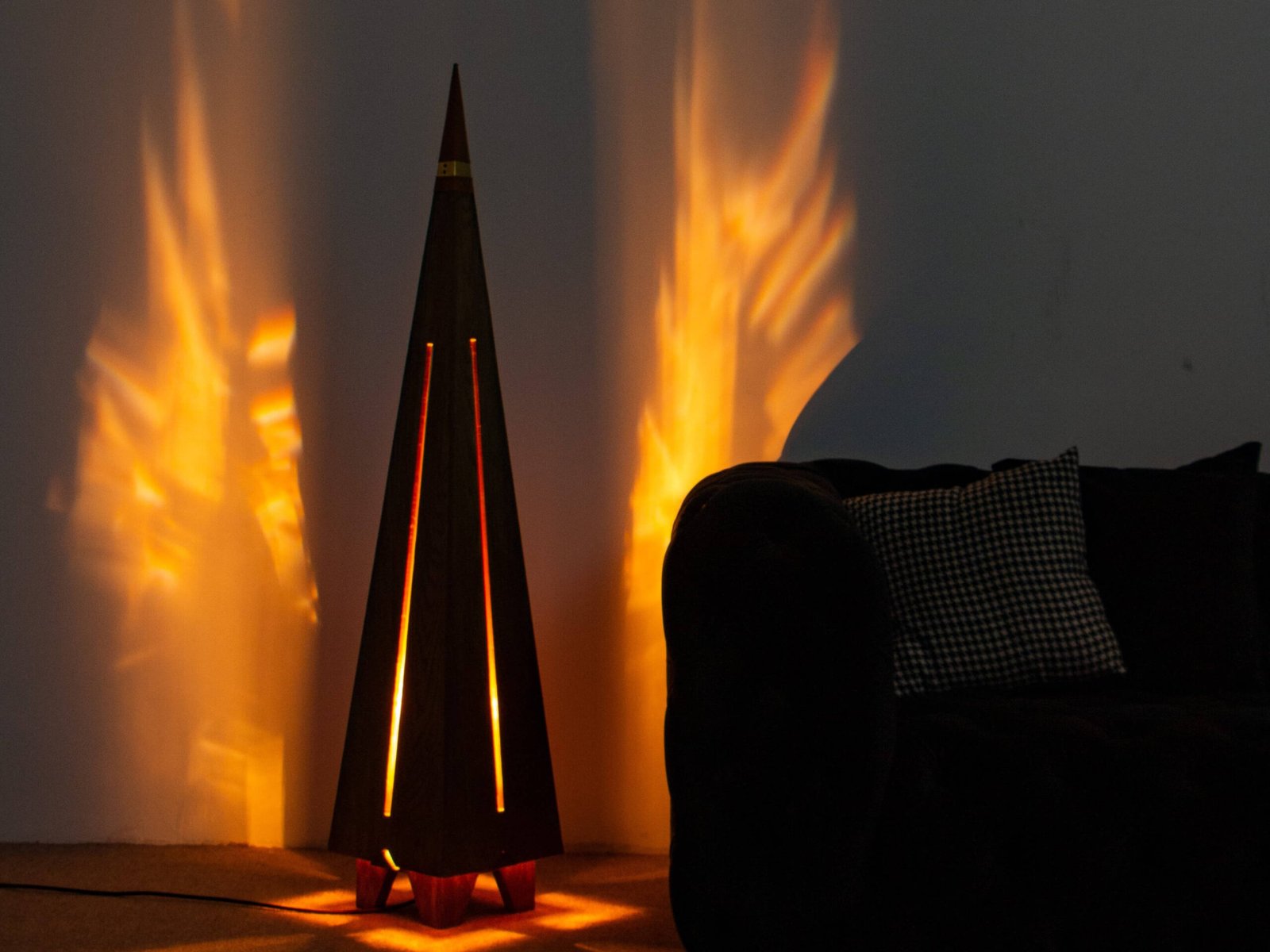 Artistic Handmade Natural Solid Wood Maya Floor Lamp scaled | Flowlight Design
