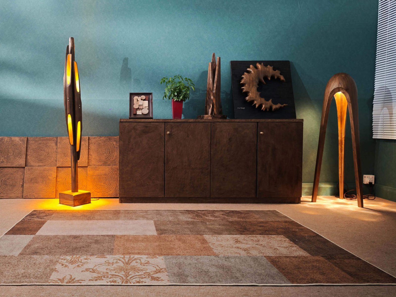 Handmade Artistic Solid Wood Yearning Floor Lamp2 scaled | Flowlight Design