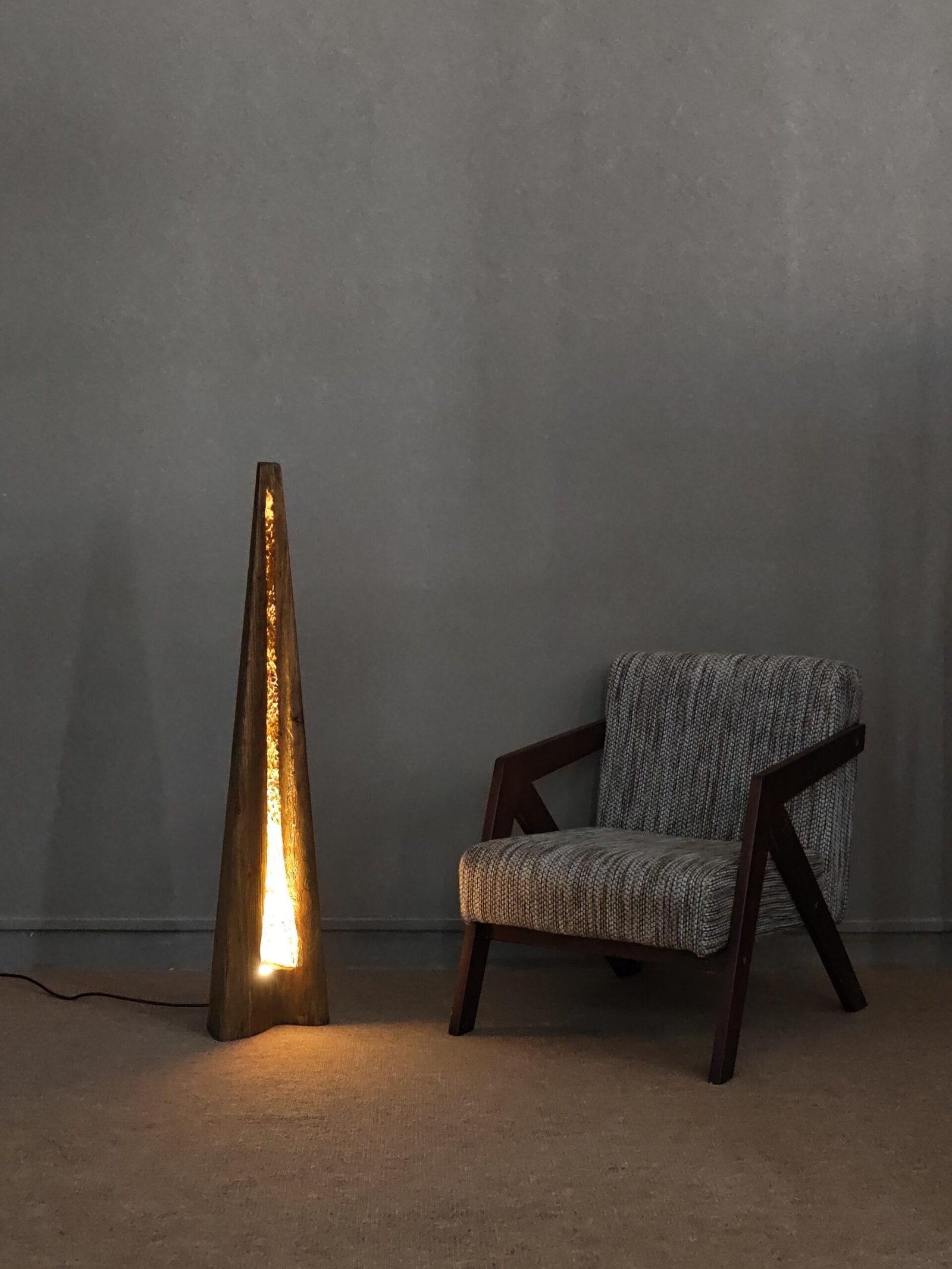 Handmade European American Antique Style Natural Solid Wood Peak Floor Lamp scaled | Flowlight Design